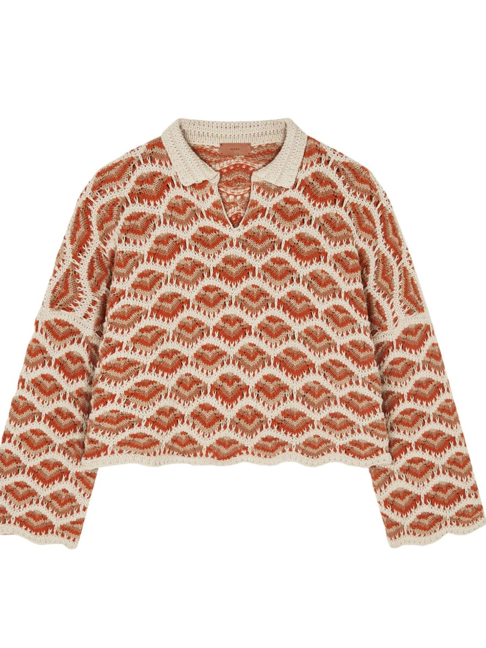 Hawa crochet-knit polo Mahal jumper Women Alanui 0430